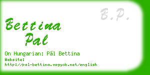 bettina pal business card