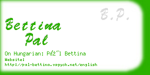 bettina pal business card